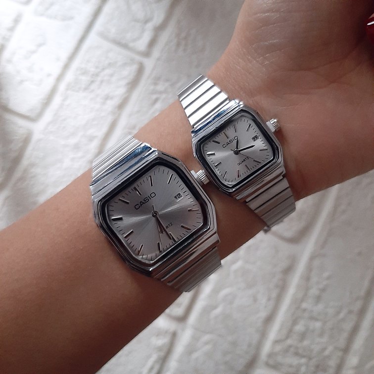 ساعت ست و تکی کاسیو؛ مدل مربعی پرفروش قابل سفارش کد ۴۸۹