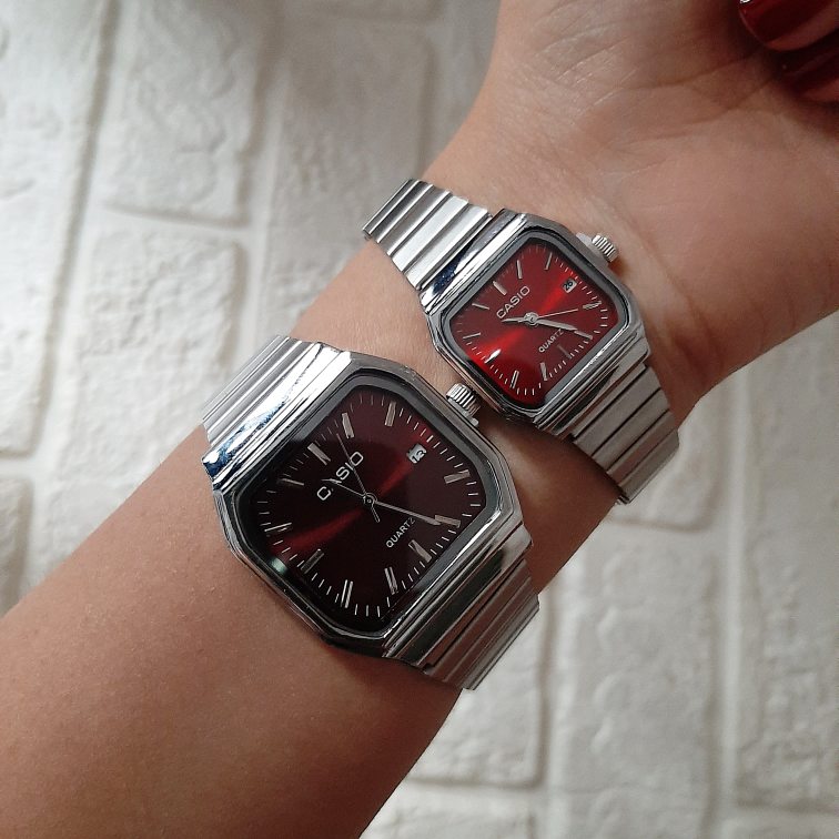 ساعت ست و تکی کاسیو؛ مدل مربعی پرفروش قابل سفارش کد ۴۸۹ - تصویر 2