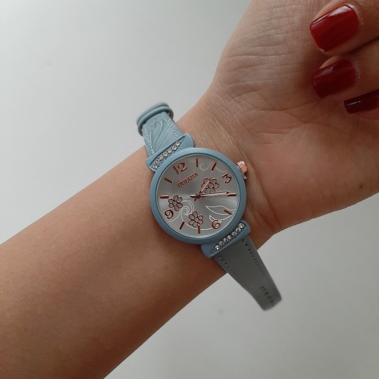 ساعت زنانه بند چرمی طرح گل|کد۴۹۷ - تصویر 9