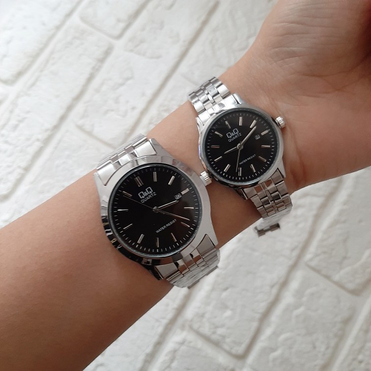 ساعت ست استیل Q&Q زنانه و مردانه | کد ۵۰۷