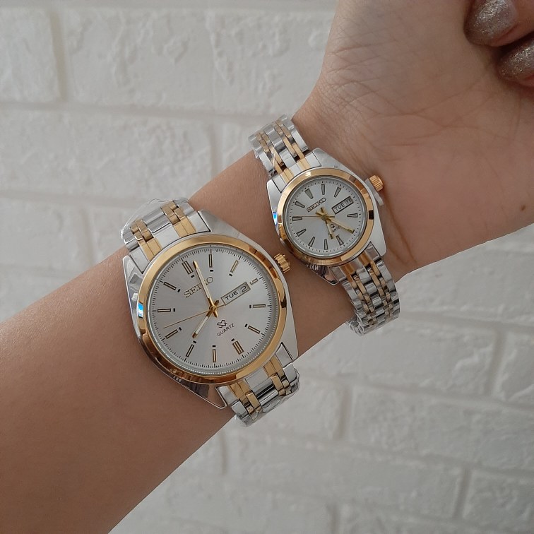 ساعت سیکو کلاسیک استیل | فروش تکی و ست، دارای رنگبندی|کد ۵۰۸ - تصویر 4