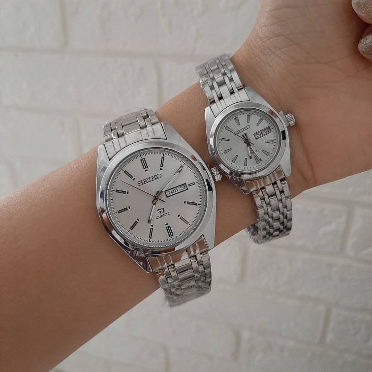 ساعت سیکو کلاسیک استیل | فروش تکی و ست، دارای رنگبندی|کد ۵۰۸