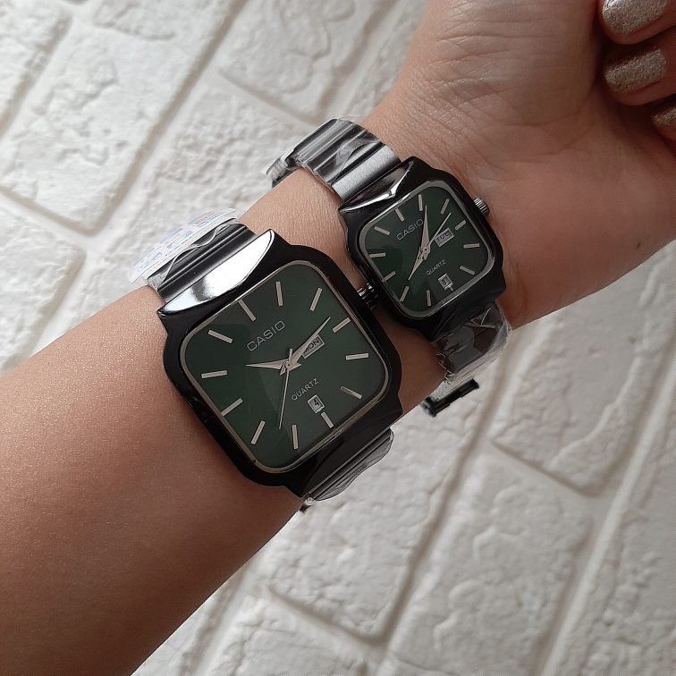 ساعت کاسیو صفحه مربعی | آنالوگ با دو تقویم فعال|کد ۵۱۰ - تصویر 7