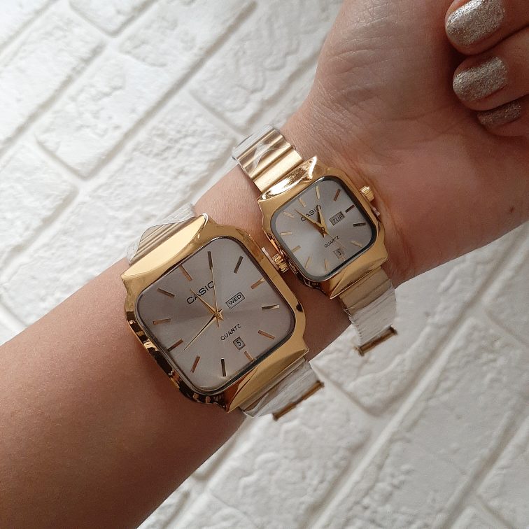 ساعت کاسیو صفحه مربعی | آنالوگ با دو تقویم فعال|کد ۵۱۰ - تصویر 6