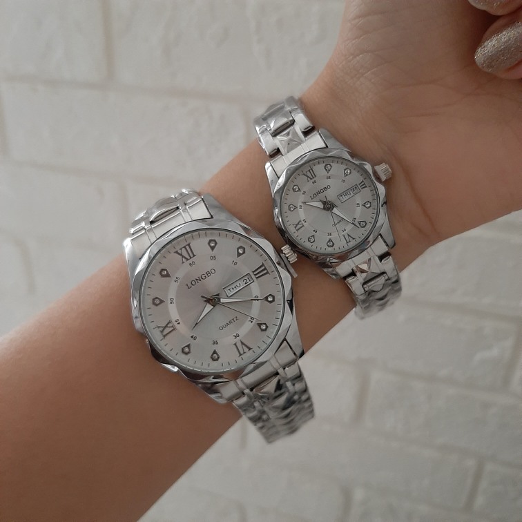 ست ساعت مچی LONGBO مدل الماس|طراحی شیک و کلاسیک با روزشمار و تاریخشمار|کد ۵۱۱ - تصویر 7