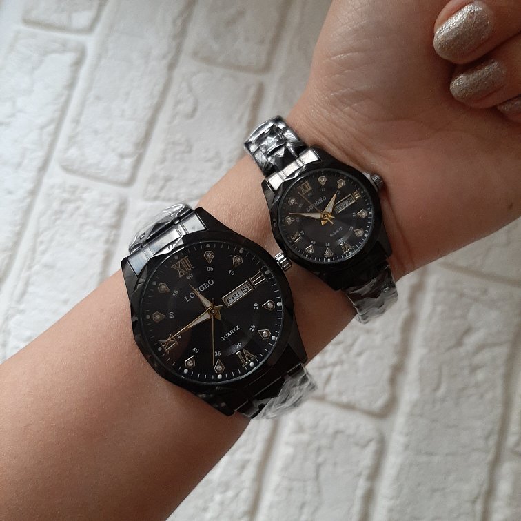 ست ساعت مچی LONGBO مدل الماس|طراحی شیک و کلاسیک با روزشمار و تاریخشمار|کد ۵۱۱ - تصویر 8